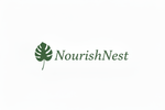 NourishNest Polished Green Script Logo